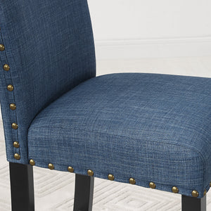 HZ Eleanor Upholstered Dining Chairs with Nailhead Trim - view 14