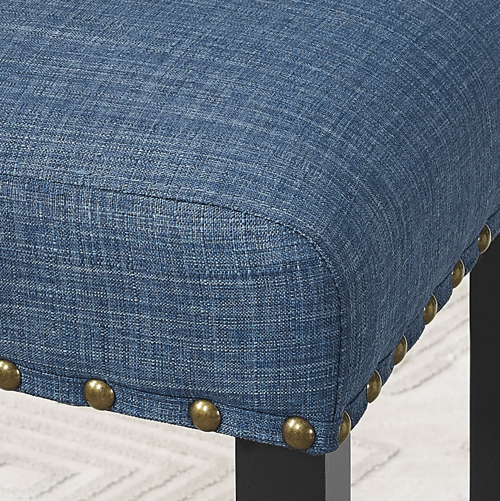 HZ Eleanor Upholstered Dining Chairs with Nailhead Trim - view 2