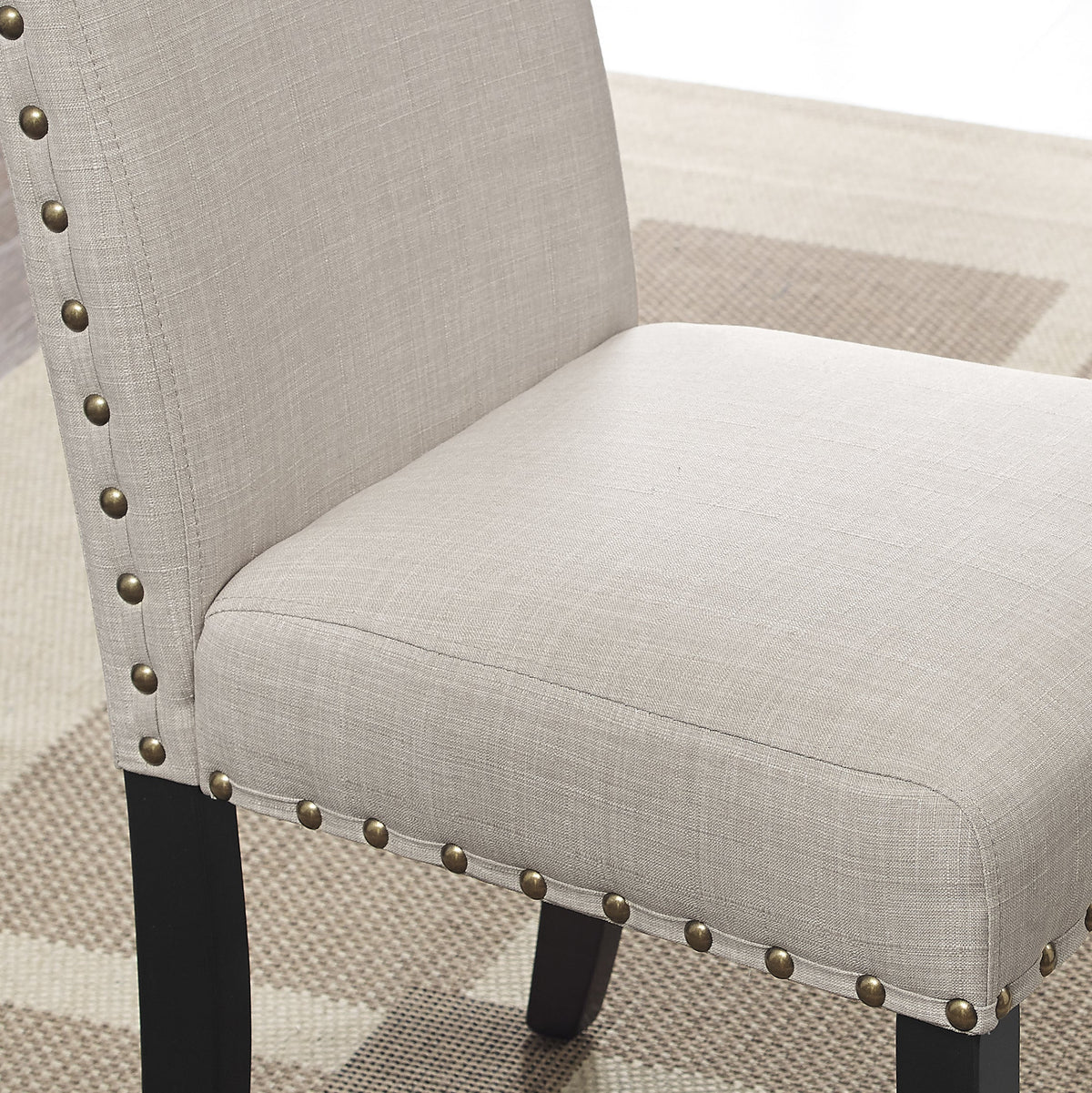 HZ Eleanor Upholstered Dining Chairs with Nailhead Trim - view 4