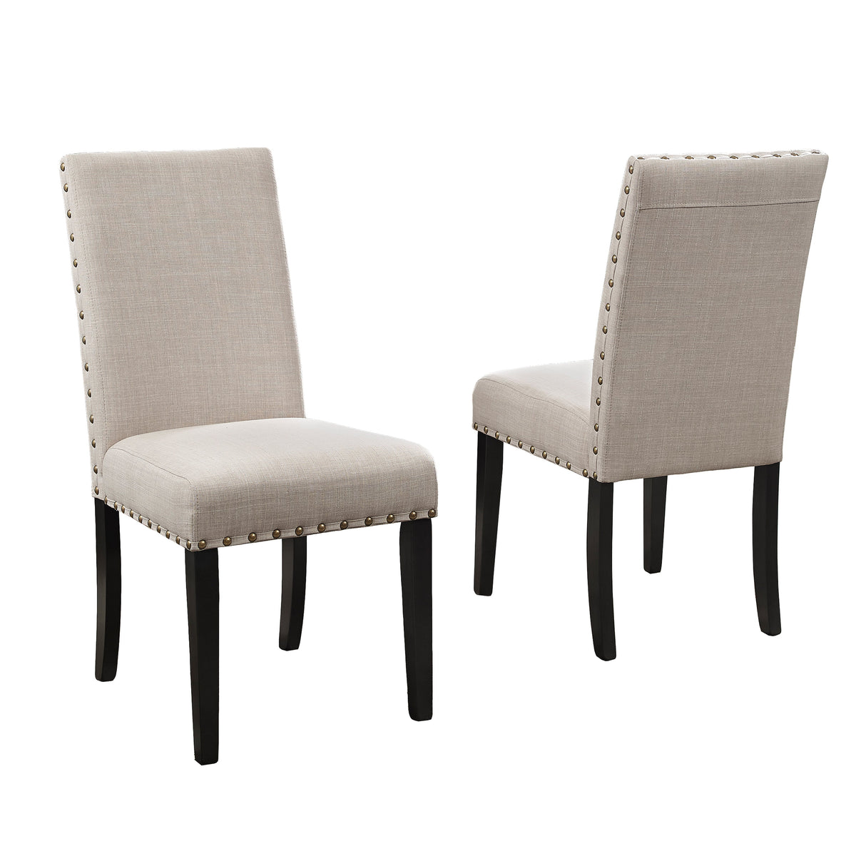 HZ Eleanor Upholstered Dining Chairs with Nailhead Trim - view 7