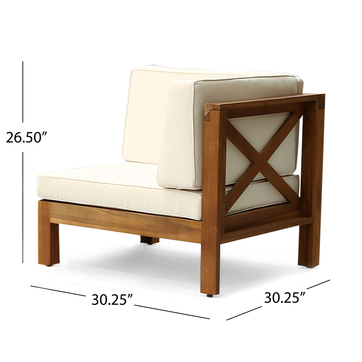 Brava X-Back 2 Seater Sectional Loveseat with Coffee Table
