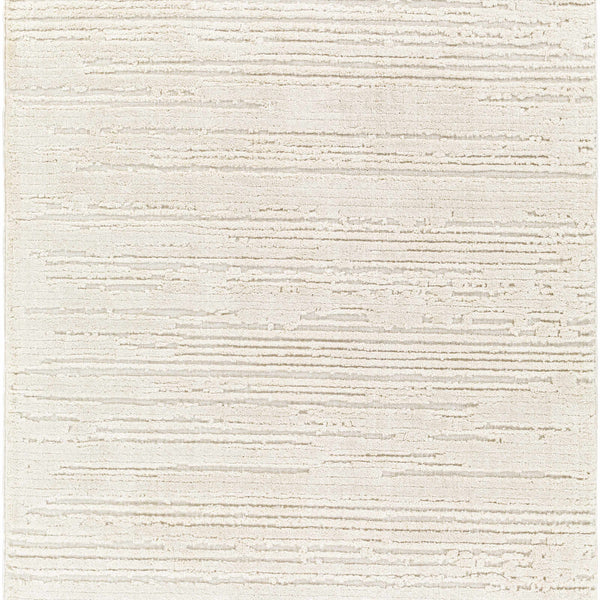 Ibarra Textured Ivory High/Low Pile Rug with Tassels