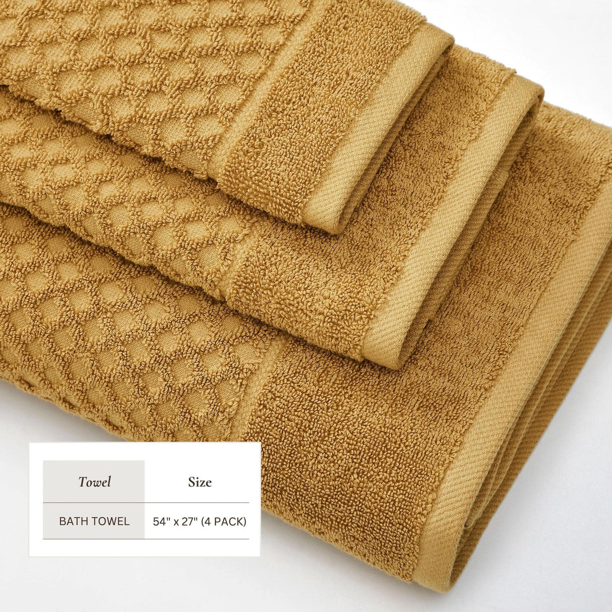 Cotton Diamond Waffle Weave Bath Towel Set - Grayson Collection