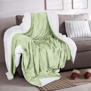 Velvet Plush Sherpa Bed Blanket by Great Bay Home
