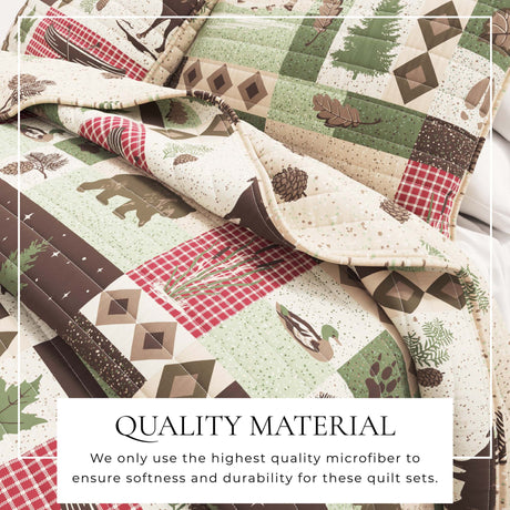 Wilder Collection 3 Piece Lodge Quilt Set