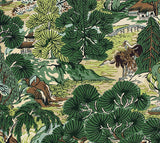 Pagoda Pillow Cover in Green + Brown