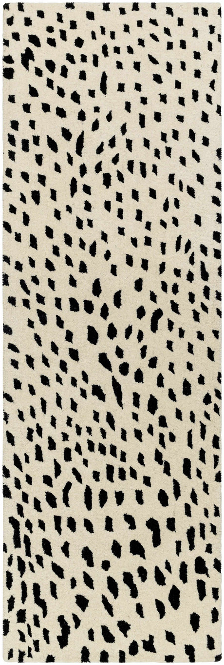 Athena White Giraffe Print Wool Rug