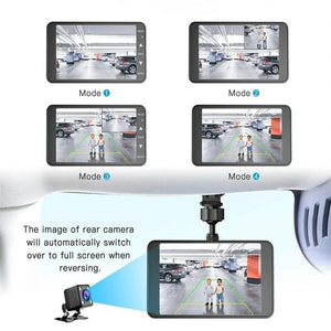 1080P Dual Dash Cam Front & Rear Camera 4" LCD Wide Angle Car DVR
