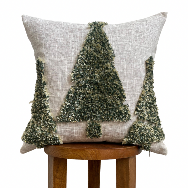 Noel Faux Fur Christmas Throw Pillow Cover 18x18