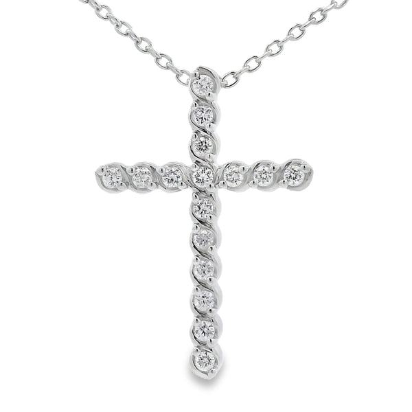 .50ct Cross Religious Pendant Sterling Silver