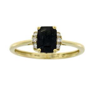 1.38ct Sapphire Diamond Ring 14KT Yellow Gold