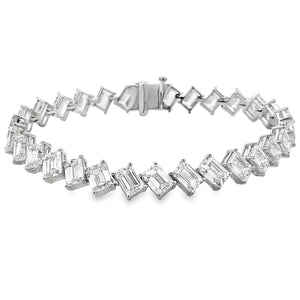 Lab Grown Diamond Tennis Bracelet 14KT White Gold