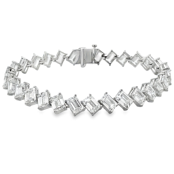 Lab Grown Diamond Tennis Bracelet 14KT White Gold