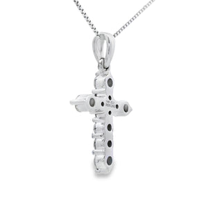 .30ct Diamond Cross Religious Pendant 14KT White Gold