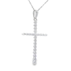 .21ct Diamond Cross Religious Pendant 14KT White Gold