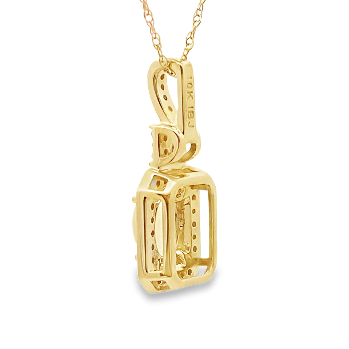.06ct Opal Diamond Fashion Pendants 10KT Yellow Gold