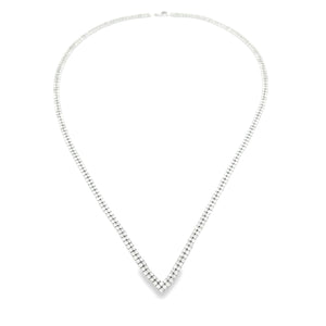 7.00ct Diamond Tennis Necklace 14KT White Gold