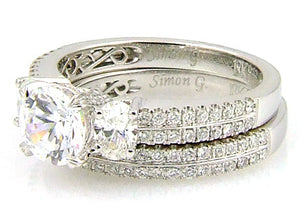 1.05ct Engagement Ring Set 18KT White Gold