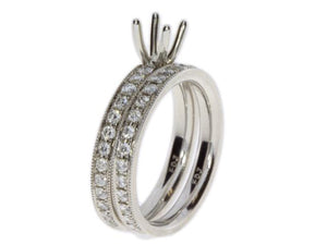 Diamond Semi Mount Engagement Ring 14KT White Gold