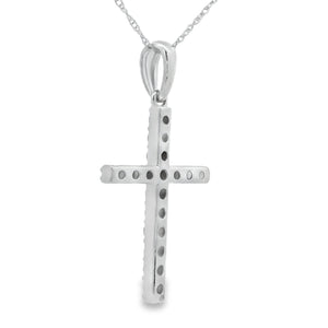 .45ct Diamond Cross Religious Pendant 14KT White Gold