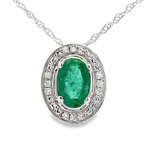 .46ct Emerald Diamond Fashion Pendants 10KT White Gold