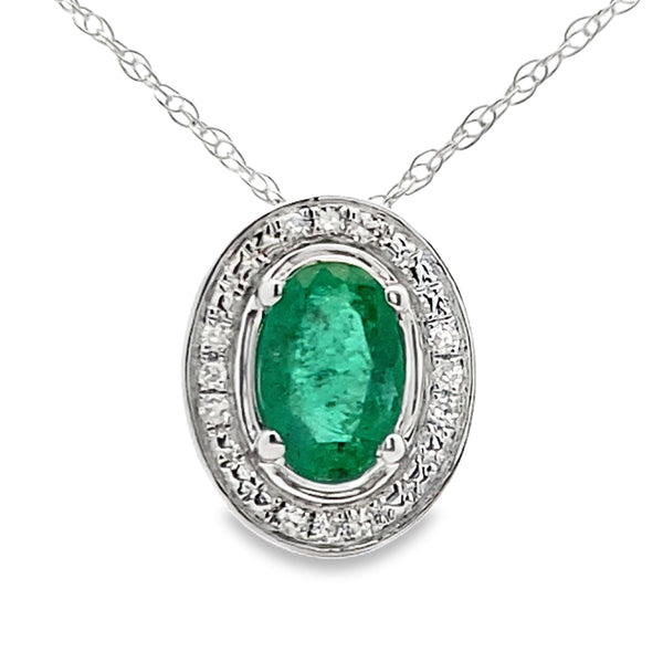 .46ct Emerald Diamond Fashion Pendants 10KT White Gold