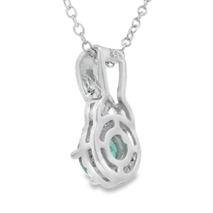 .58ct Emerald Zircon Fashion Pendants Sterling Silver