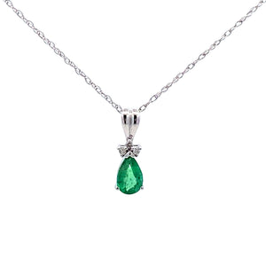 .29ct Emerald Diamond Fashion Pendants 10KT White Gold