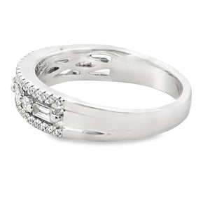 .50ct Diamond Fashion band rings 14KT White Gold