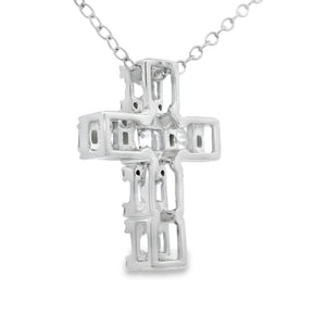 .50ct Diamond Cross Religious Pendant 10KT White Gold