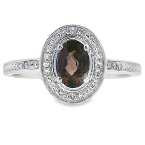 .42ct Quartz Diamond Ring 10KT White Gold