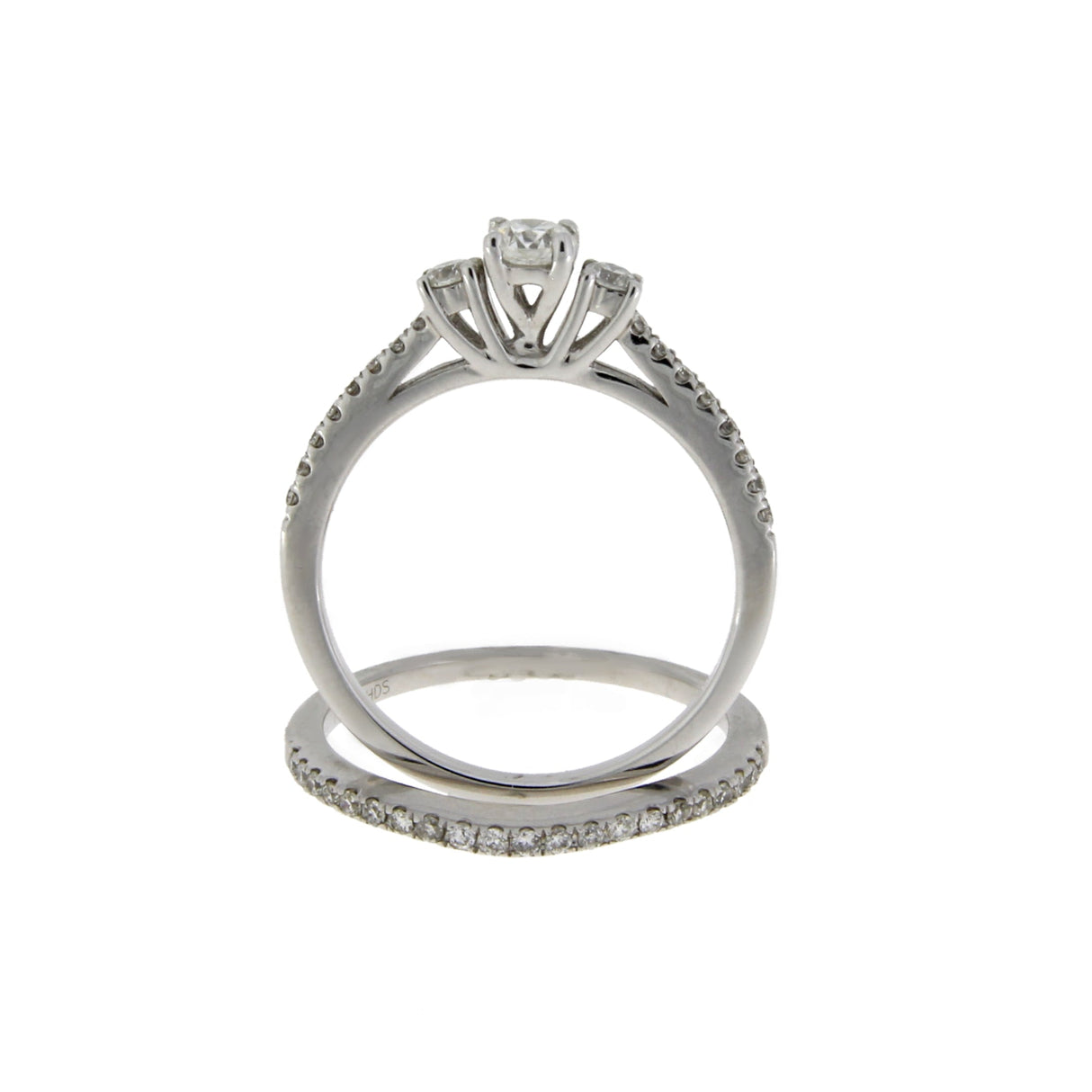 .45ct Diamond Engagement Ring Set 14KT White Gold