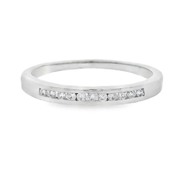 .11ct Diamond Wedding Band Ring 14KT White Gold