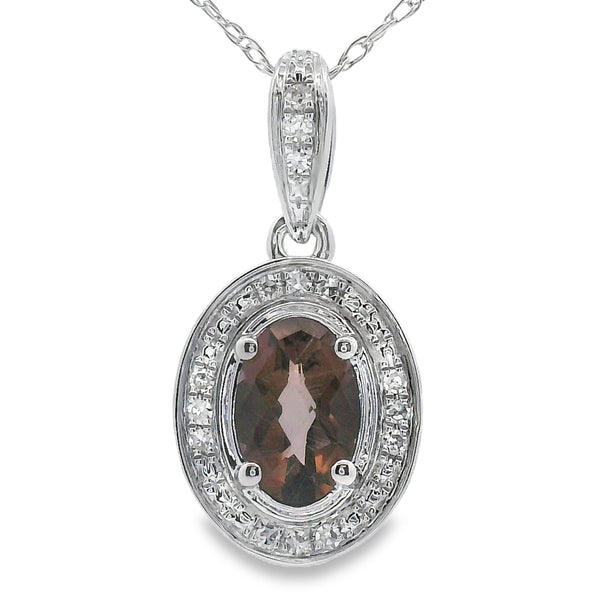 .42ct Quartz Diamond Fashion Pendants 10KT White Gold