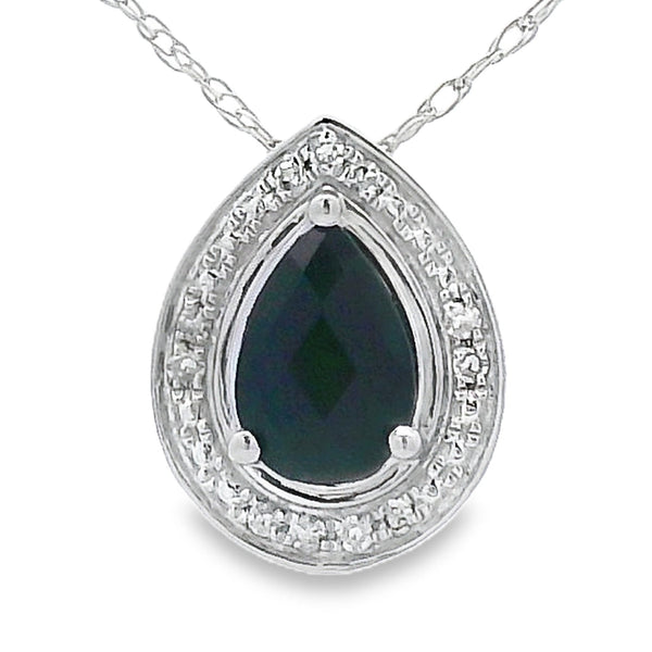 .03ct Onyx Diamond Fashion Pendants 10KT White Gold