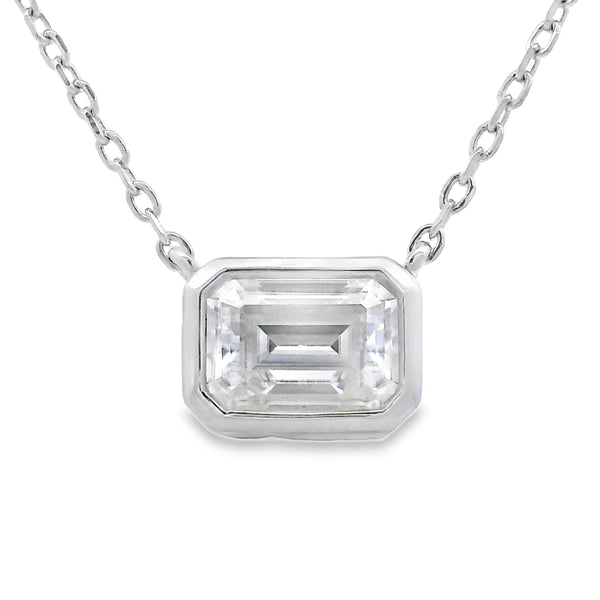 .85ct Moissanite Pendant Sterling Silver