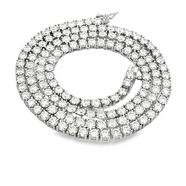 15.14ct Moissanite Tennis Necklace Sterling Silver