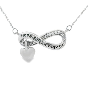.04ct Diamond Cross Religious Pendant Sterling Silver