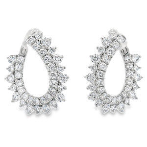1.50ct Lab Grown Diamond Hoop Earrings 14KT White Gold