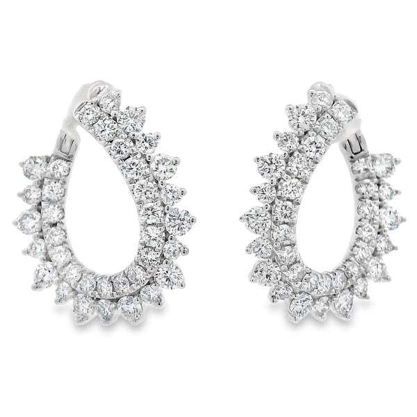1.50ct Lab Grown Diamond Hoop Earrings 14KT White Gold