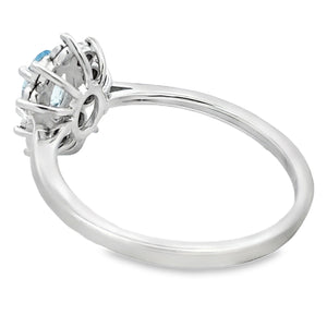 .43ct Aquamarine Diamond Ring 10KT White Gold