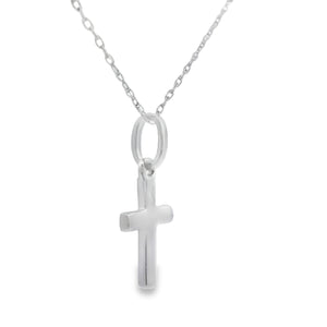 .05ct Diamond Cross Religious Pendant 14KT White Gold