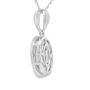 Rose Quartz Diamond Fashion Pendants 10KT White Gold