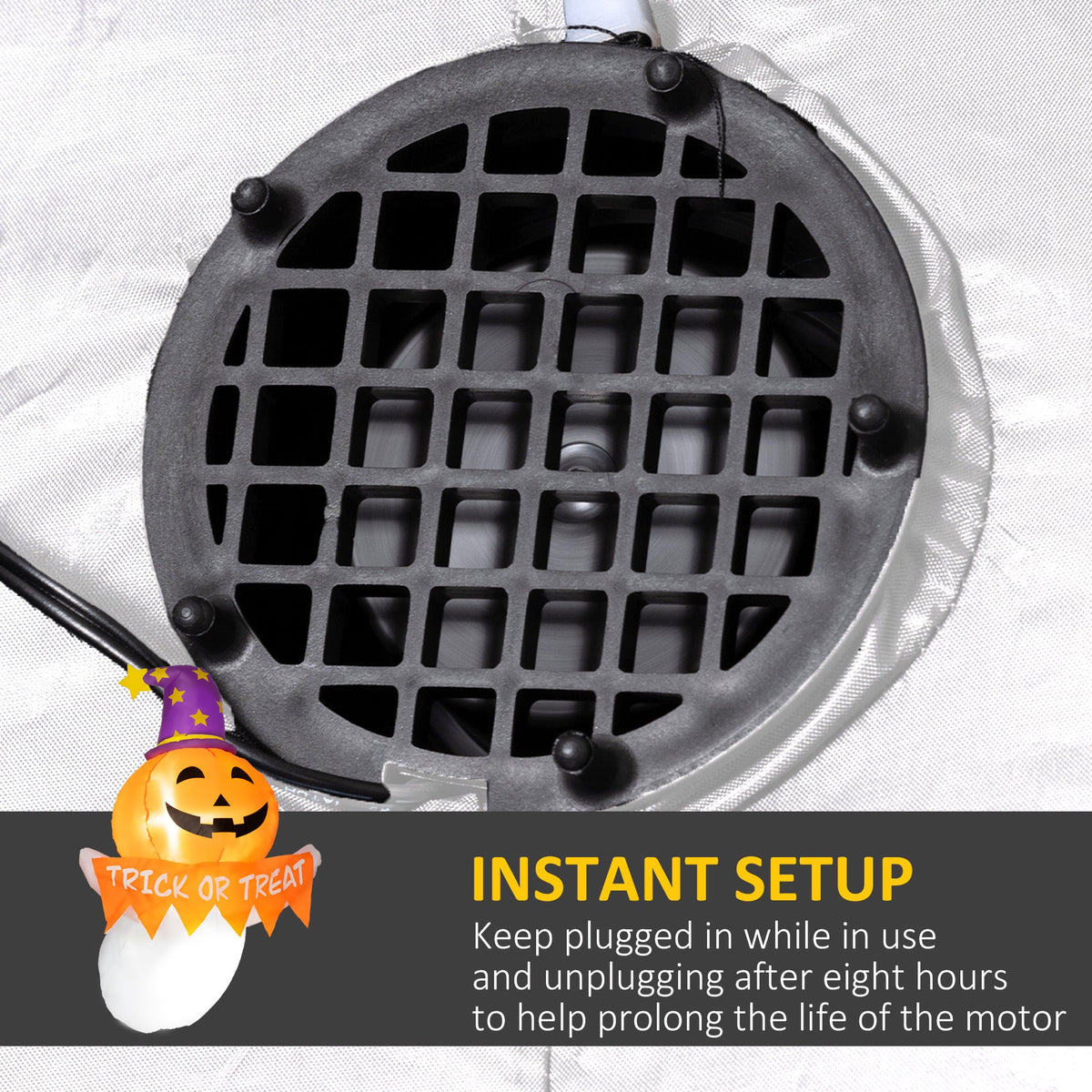 Inflatable Halloween Ghost Window Sticker with LED Lights - view 4