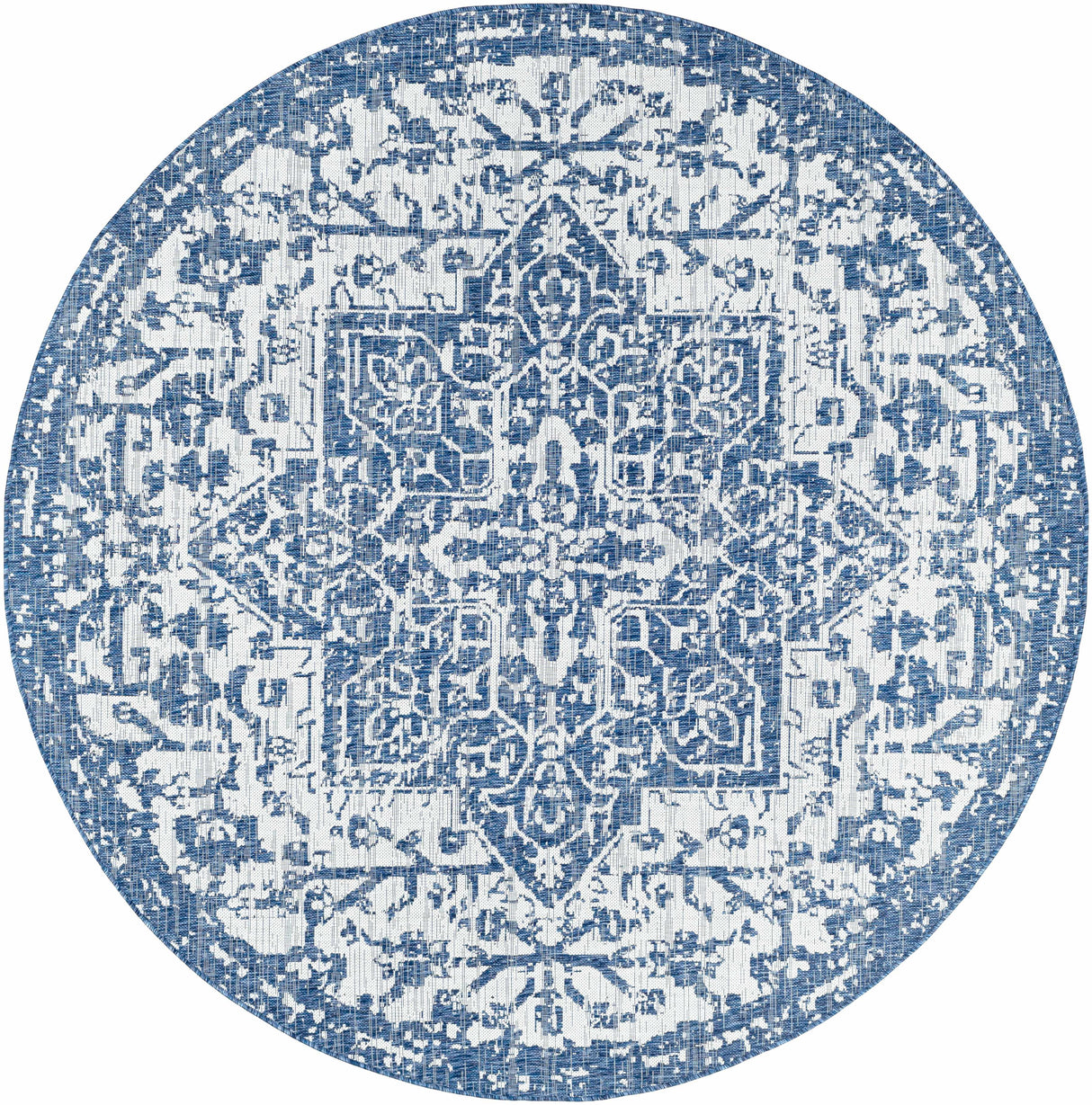 Dark Blue Kilmacolm Indoor & Outdoor Area Rug - Clearance