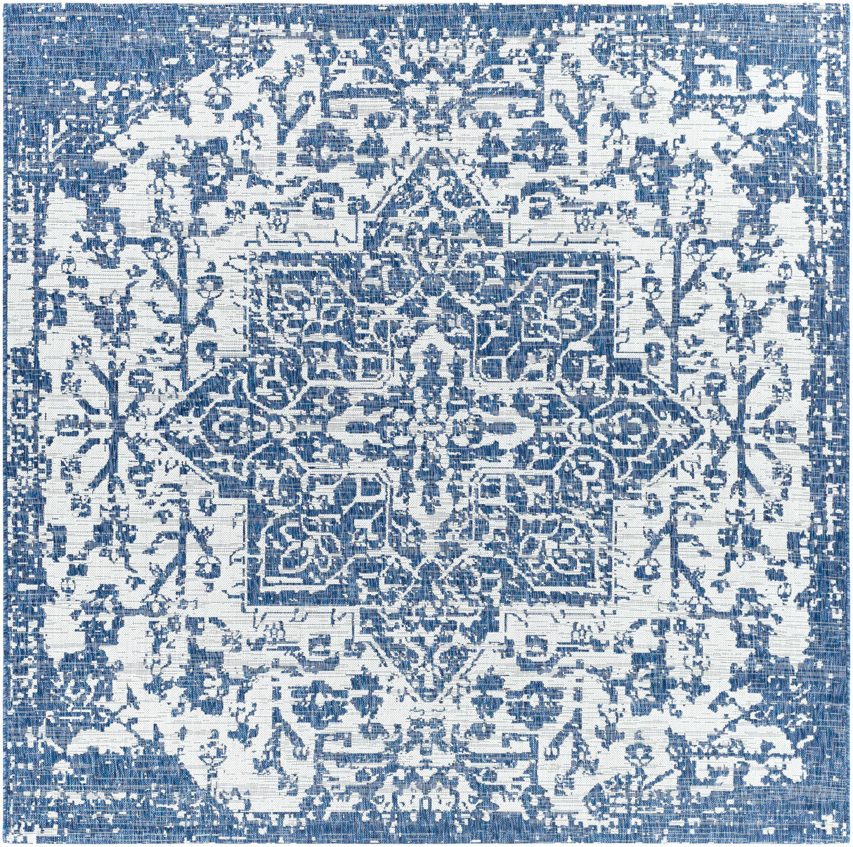 Dark Blue Kilmacolm Indoor & Outdoor Area Rug - Clearance