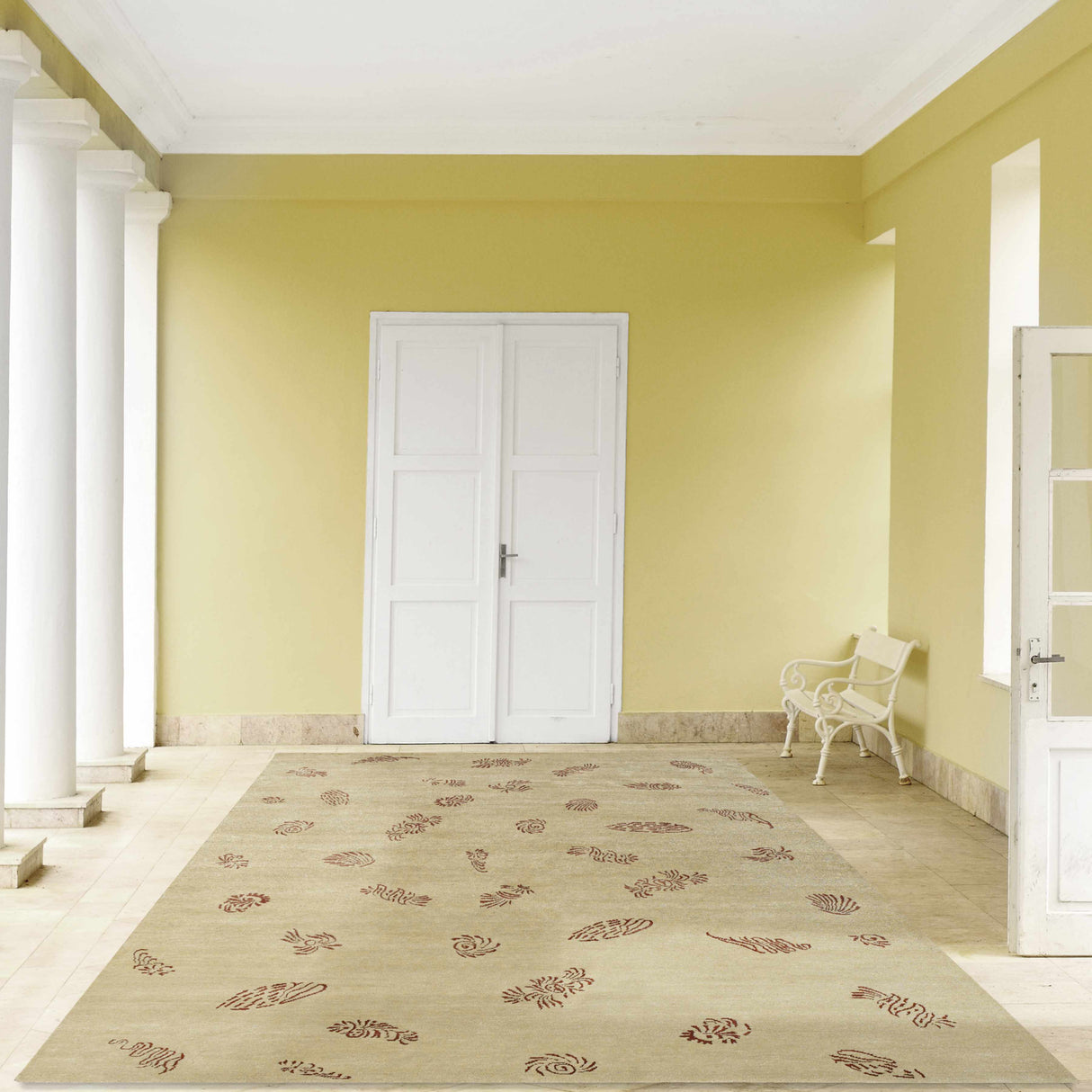 Yellow Premium Thick Wool Rug - Clearance