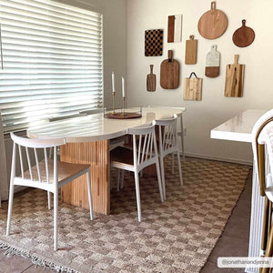 Ionut Checkered Jute Area Rug
