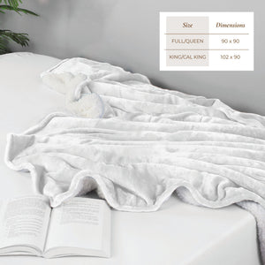 Velvet Plush Sherpa Bed Blanket by Great Bay Home