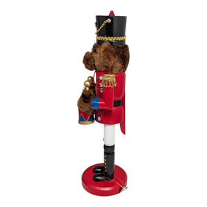 Teddy Bear Drummer Nutcracker